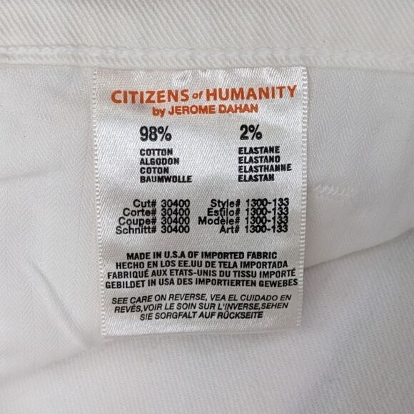 Citizens of Humanity Santorini White Avedon Ultra Skinny Low Rise Jean Sz 25 NWT - Picture 9 of 9